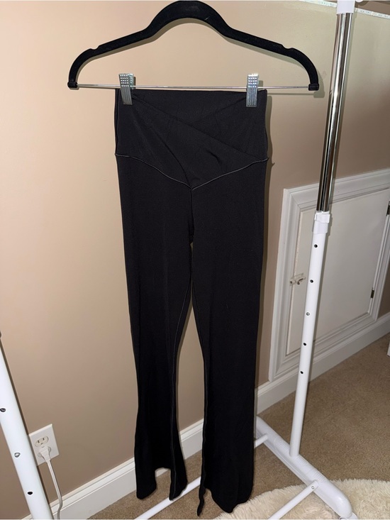 aerie Pants - aerie Black High-Rise Flare Leggings with Crossover Waistband